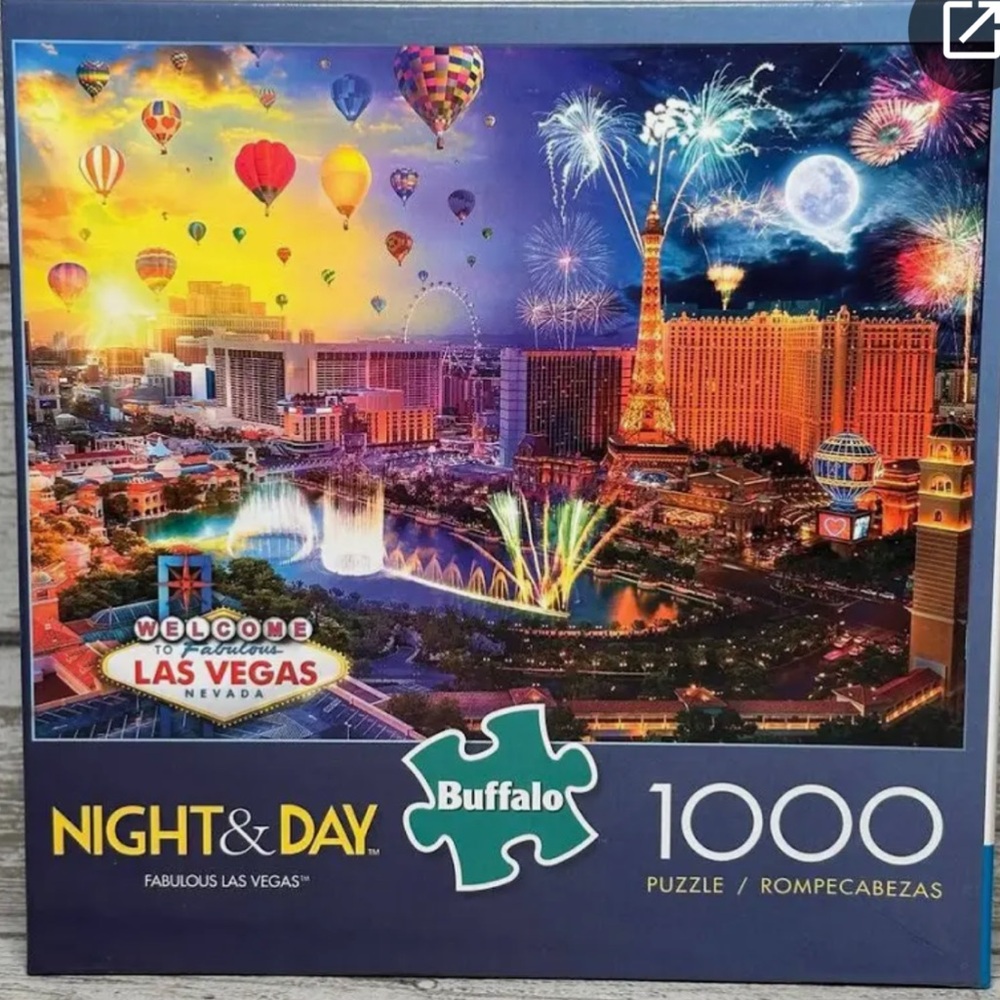 Buffalo David Bitton Night & Day Las Vegas Puzzle - Vibrant Multicolor